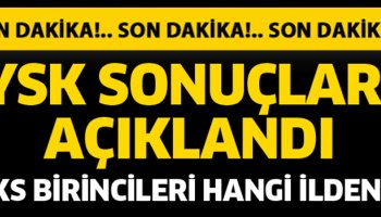 YKS birincilerinin illeri belli oldu